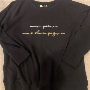 No pain no champagne light sweatshirt